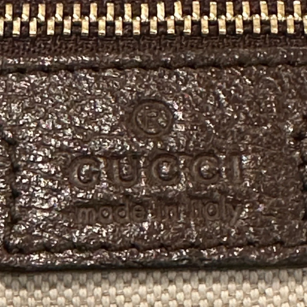 Authentic Gucci Monogram Jumbo GG Textured Calfskin Ophidia Tote Camel Ebony✨ - Picture 17 of 17